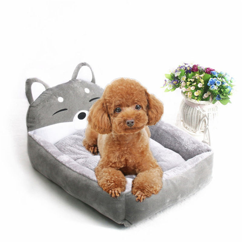 Nowoczesny krój Wygodne łóżko dla zwierząt Sofa Yellow Grey Cartoons Pet Sleeping Bed 1600g