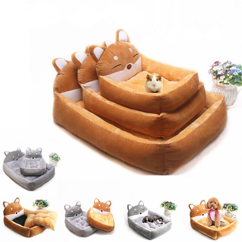 Nowoczesny krój Wygodne łóżko dla zwierząt Sofa Yellow Grey Cartoons Pet Sleeping Bed 1600g