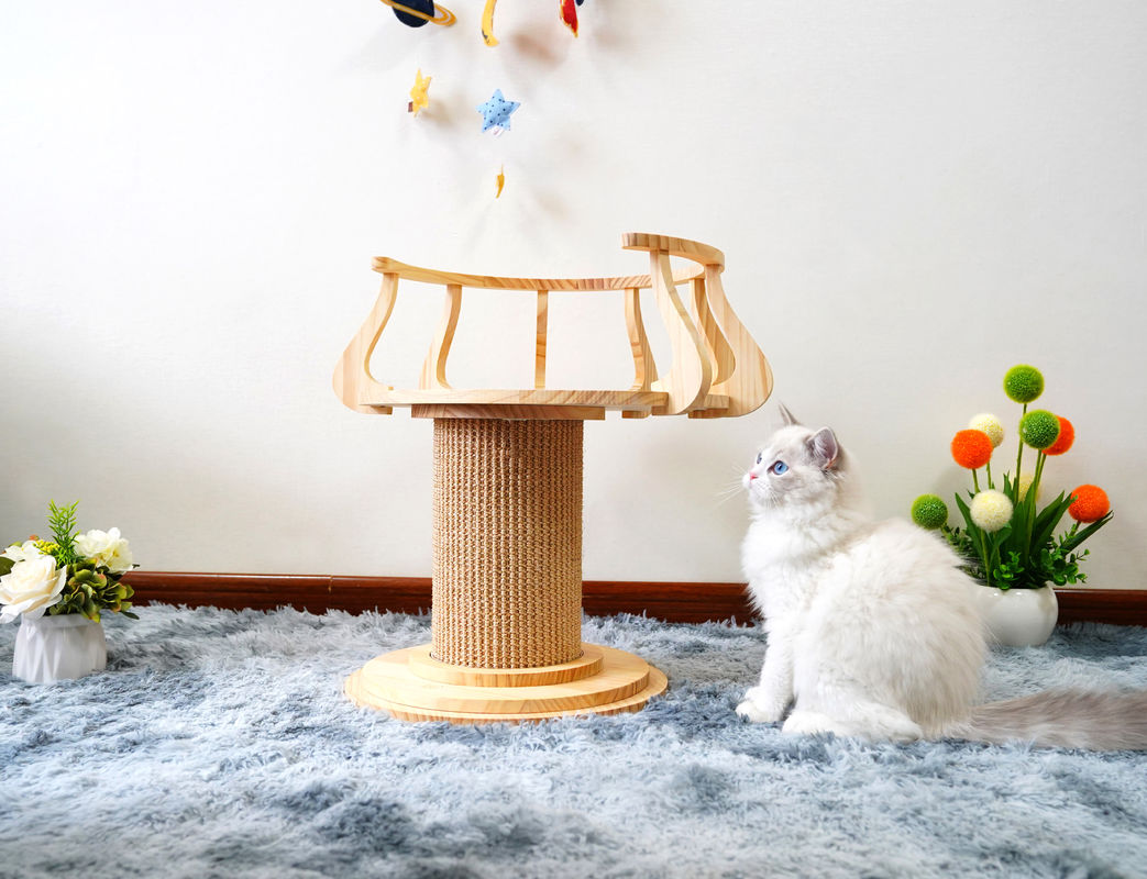 Ekologiczny drapak z drewna Wspinaczka na drzewo Wieża Cat Photo Table L Rozmiar 72cm M 62cm