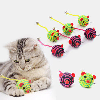 Nylonowa linka do liny Bell Cat Zabawki dla zwierząt z myszką Cat Mouse Toy
