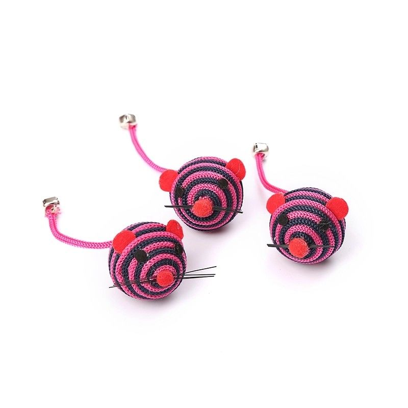 Nylonowa linka do liny Bell Cat Zabawki dla zwierząt z myszką Cat Mouse Toy