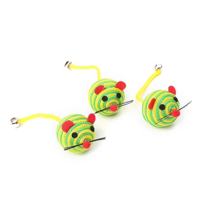 Nylonowa linka do liny Bell Cat Zabawki dla zwierząt z myszką Cat Mouse Toy