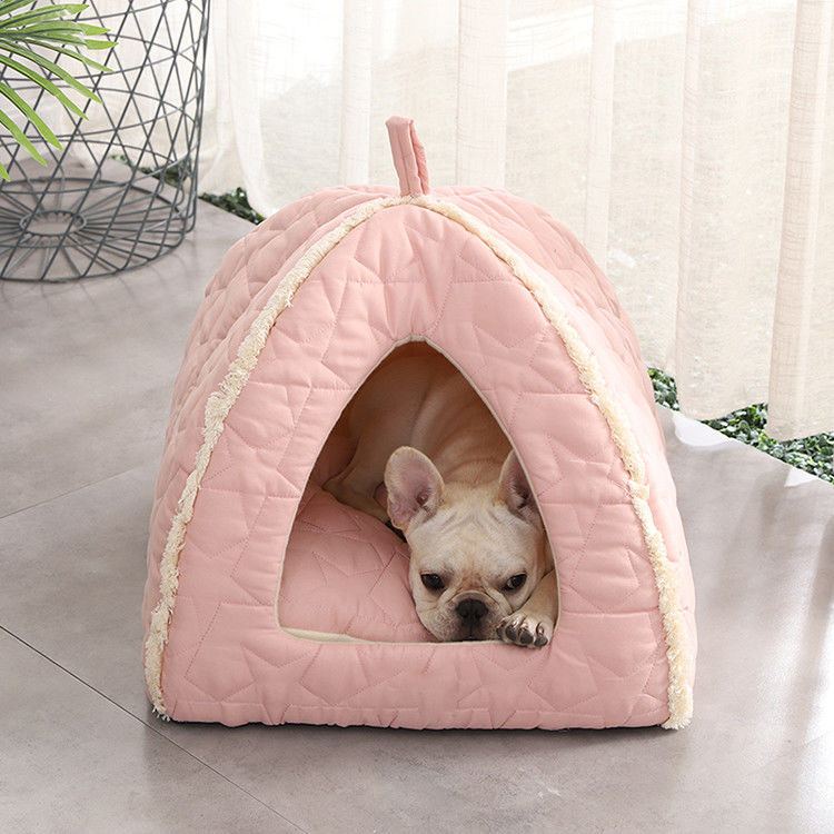 Pluszowy namiot dla zwierząt z zamkiem błyskawicznym Odpinana mata Legowisko dla psa z antypoślizgowym dnem Hodowla Igloo Cat House