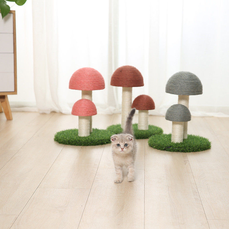 Lniane grzyby Sizal Cat Tree Tower Cat Scratch Post Board S 36*30cm