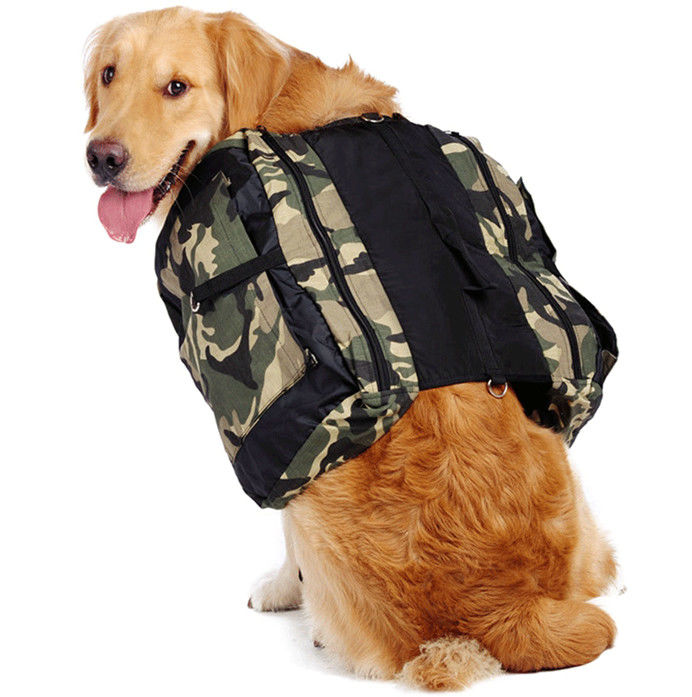 Regulowany plecak Camo Dog Self uprząż Torba Plecak dla psa myśliwskiego dla dużego psa
