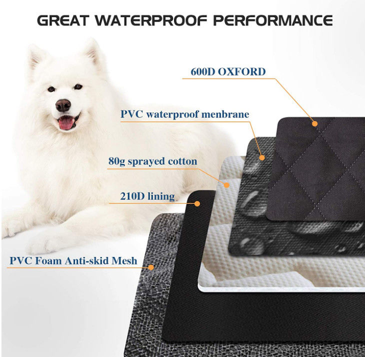 Trwała wodoodporna ciężarówka z tylnym siedzeniem Hamak dla psa 900g Black Dog Mata na siedzenie samochodowe
