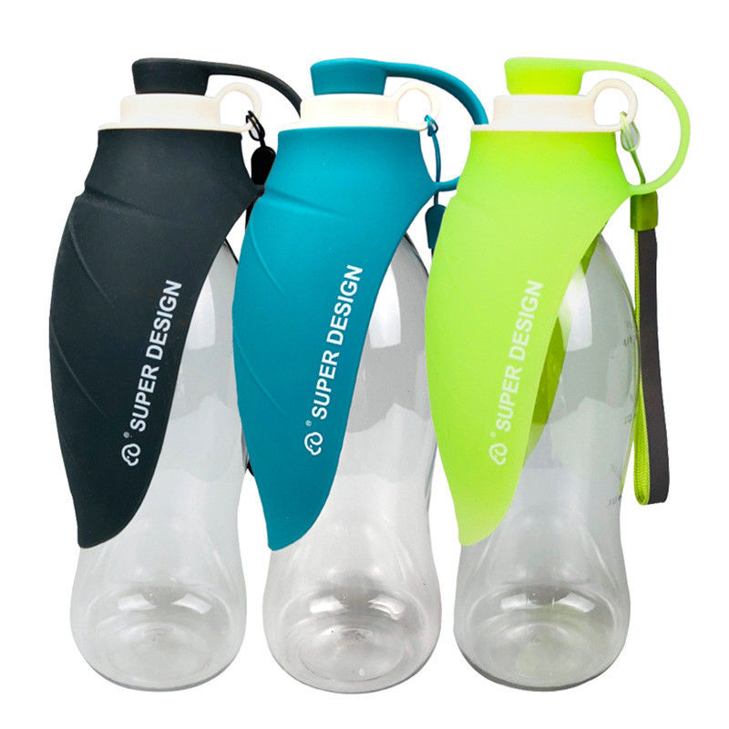Pies Outdoor Water Bottle Przenośny Pet Dog Travel Podajnik Wody Pojemnik z Silikonowym Składanym Kubkiem Do Picia