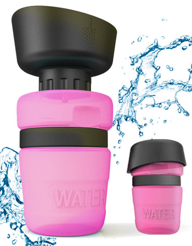 520ml HDPE Silikonowa butelka na wodę dla zwierząt Szczelna butelka na wodę dla psa