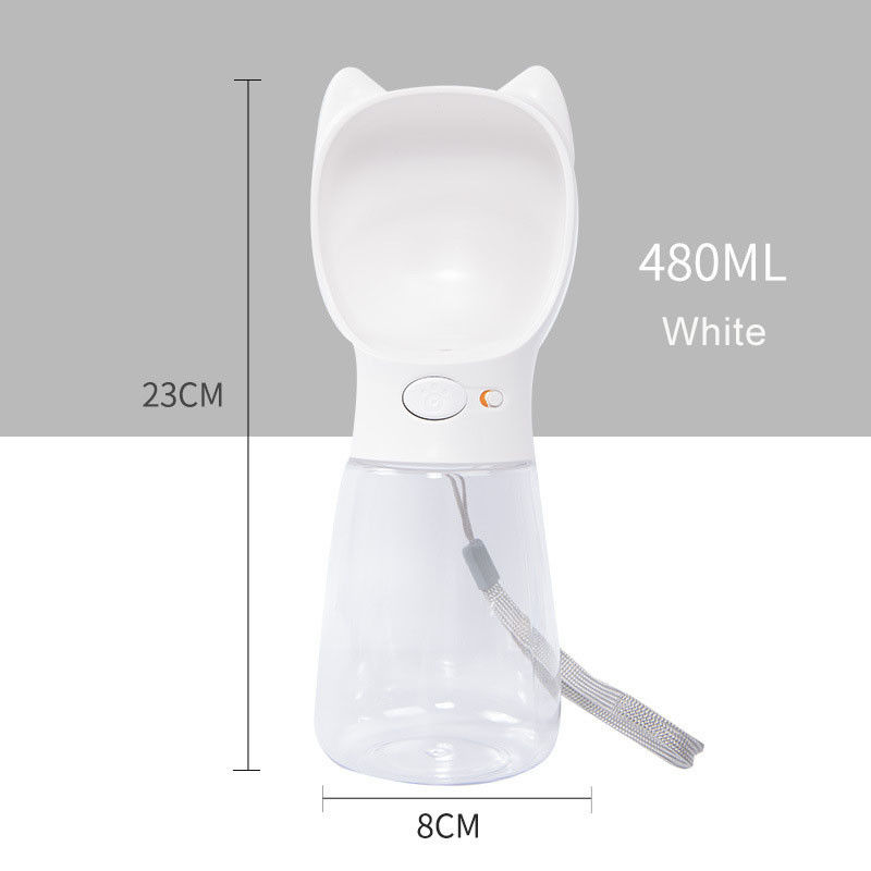 480 ml przenośna podróżna butelka na wodę dla psów buldog